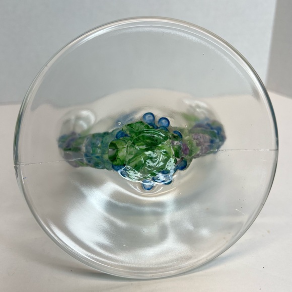 VTG MCM Indiana Glass Garland Grapevine Double Taper Candlestick Holder Superb! - Picture 9 of 11